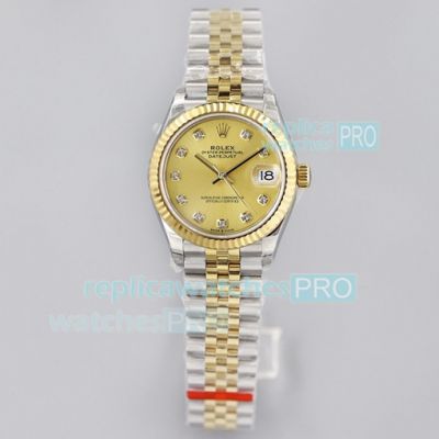 EW Factory Swiss Rolex Datejust 31MM Jubilee Watch Two Tone Yellow Gold